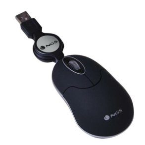 Retractable optisk mus NGS NGS-MOUSE-0973 Sort 1000 dpi