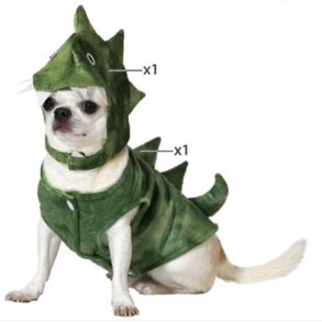 Hundedragt Strrelse L Dinosaur