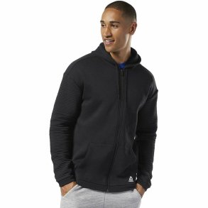 H�ttetr�je med Lynl�s til M�nd Reebok WOR FLEECE FZ HOOD EC0900 Sort