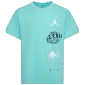 B�rne Kort�rmet T-shirt Nike JDB AIR GLOBE JORDAN SS TEE 95D121 E8G Gr�n