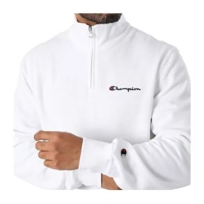 Sweaters uden H�tte til M�nd Champion HALF ZIP SWEATSHIRT 220263 WHT Hvid