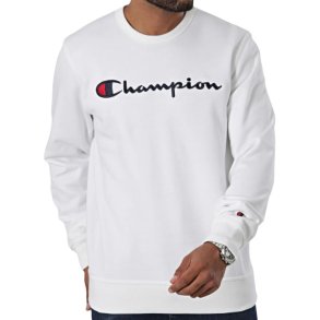 Sweaters uden H�tte til M�nd Champion CREWNECK SWATSHIRT 220254 WHT Hvid