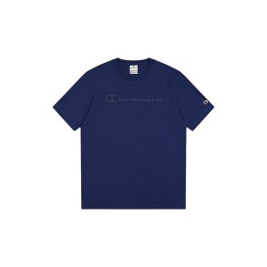 Kort�rmet T-shirt til M�nd Champion CHAMPION SS TEE 220273 Marinebl�