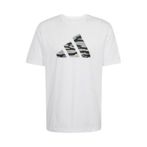 Kort�rmet T-shirt til M�nd Adidas M C CAMO LOGO T JI6770 Hvid