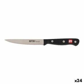 Grntsags skrller kniv Quttin Sort Slvfarvet 12 cm (24 enheder)