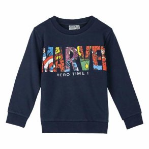Sweatshirt til B�rn Marvel M�rkebl�