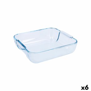 K�kkenspringvand Pyrex Classic Firkantet Gennemsigtig Glas 25 x 22 x 6 cm (6 enheder)