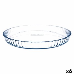 Kageform Pyrex Classic Vidrio Gennemsigtig Glas Flad Cirkulr 31 x 31 x 4 cm 6 enheder