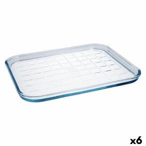 Rektangulr Form Pyrex Classic Vidrio Gennemsigtig Glas 33 x 27 x 2 cm Flad (6 enheder)