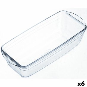 Bageform  Cuisine Rektangulr 29 x 12 x 8 cm Gennemsigtig (6 enheder)