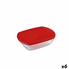 Rektangulr madkasse med Lg  Cuisine Cook&store Ocu Rd 400 ml 17 x 10 x 5 cm Glas Silikone (6 enheder)
