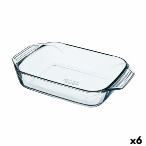 Ovn Fad Pyrex Irresistible Gennemsigtig Glas Rektangul�r 31,5 x 19,7 x 6,4 cm (6 enheder)