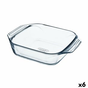 K�kkenspringvand Pyrex Irresistible Firkantet Gennemsigtig Glas 6 enheder 29,2 x 22,7 x 6,8 cm