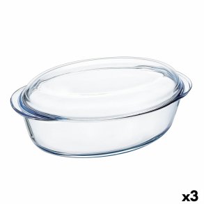 Ovn Fad Pyrex Classic Vidrio Gennemsigtig Glas 33 x 20 x 10 cm Med l�g (3 enheder)