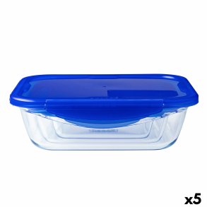 Hermetisk madkasse Pyrex Cook & Go Bl 1,7 L 24 x 18 cm Glas (5 enheder)
