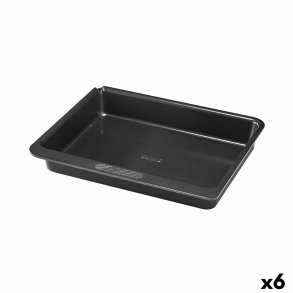 Bageform Pyrex Magic Firkantet Rektangulr Sort Metal 24 x 24 cm (6 enheder)