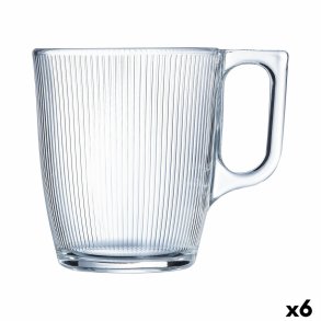 Skodelica Luminarc Stripy Morgenmad Gennemsigtig Glas (250 ml) (6 enheder)