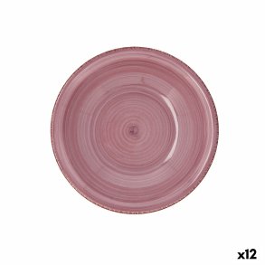 Dyb tallerken Quid Vita Peoni Keramik Pink � 21,5 cm (12 enheder)