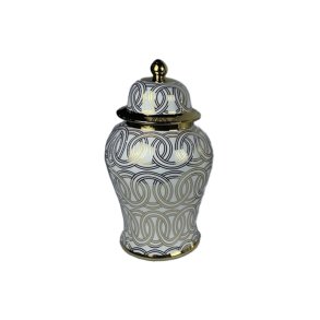 Tromme DKD Home Decor Porceln Gylden Hvid Orientalsk (22 x 22 x 42 cm)