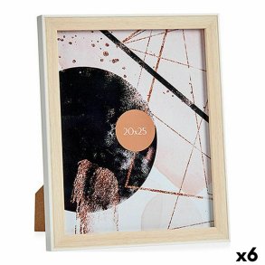 Fotoramme Tr Brun Hvid Plastik Glas (22,6 x 2 x 27,6 cm) (6 enheder)