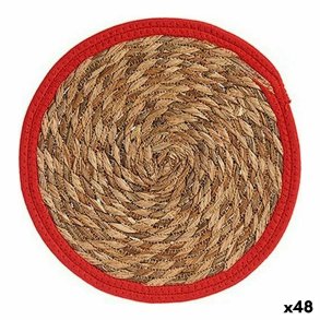 D�kkeserviet Natur R�d Naturlig fiber (30 x 1 x 30 cm) (48 enheder)