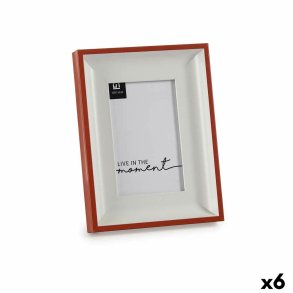 Fotoramme Krystal Rd Hvid Plastik (2,5 x 21 x 16 cm) (6 enheder)