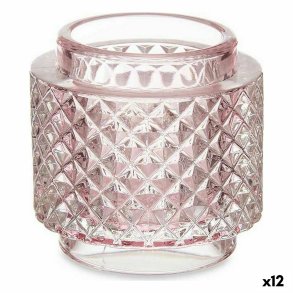 Lyseholder Gift Decor 64296 64296 Pink Glas 9 x 8,8 x 9 cm (12 enheder)