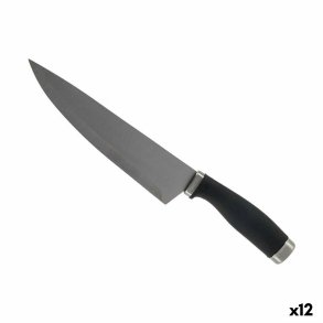 Kkkenkniv Kinvara KT11-5603-01 Sort Slvfarvet Rustfrit stl Plastik 5 x 2 x 33 cm (12 enheder)