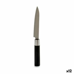 Kkkenkniv Kinvara KT11-5604S05 Sort Slvfarvet Rustfrit stl Plastik 2,7 x 24,3 x 1,8 cm (12 enheder)