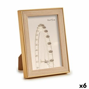 Fotoramme WPC1920MG-1 Brun Gylden Natur Glas polypropylen (6 enheder)