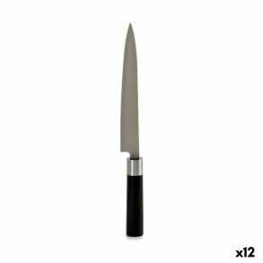 Kkkenkniv Kinvara KT11-5604S02 Sort Slvfarvet Rustfrit stl Plastik 3,5 x 33,5 x 2,2 cm (12 enheder)