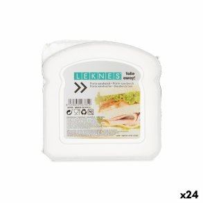 Madkasse til Sandwich Leknes 47034E Gennemsigtig Plastik 12 x 4 x 12 cm (24 enheder)