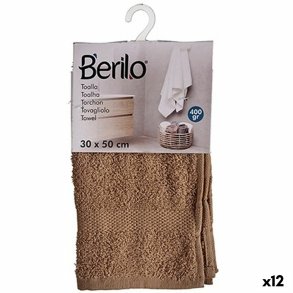 badelagen Berilo 89660 Camel 80 % bomuld 20 % Polyester 30 x 50 cm (12 enheder)