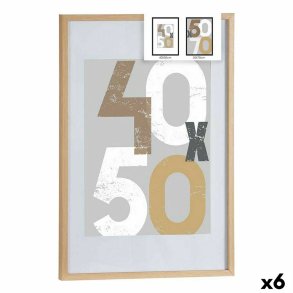 Fotoramme 52,5 x 2,5 x 72,5 cm Natur Plastik Tr MDF (6 enheder)