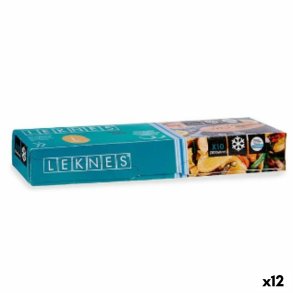 St med genanvendelige poser til fdevarer Leknes 190939000480 Bl Polyetylen 7 L 30 x 40 cm ziplock (12 enheder)