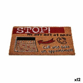 Drmtte Stop Sort Rd Natur Kokosnd Fiber 40 x 1,5 x 60 cm (12 enheder)