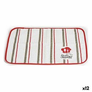 D�kkeserviet Kinvara Bon Appetit Hvid R�d 33 x 0,3 x 48 cm (12 enheder)