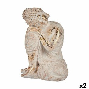 Dekorativ havefigur Ibergarden CC20447 CC20447 Polyesterharpisk Buddha 23 x 33 x 26 cm (2 enheder)