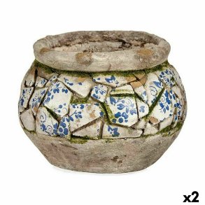 Dekorativ havefigur Ibergarden ZD19021 ZD19021 Polyesterharpisk Vase 28 x 19,5 x 28 cm (2 enheder)