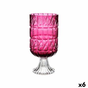 Vase Gift Decor G30101326S-5 G30101326S-5 Pink Mrk pink Krystal Kobberstik 13 x 26,5 x 13 cm (6 enheder)