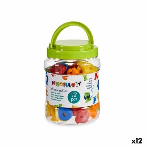 Bogstaver Pincello MA7797-78 MA7797-78 Plastik Magnet Multifarvet