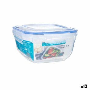Hermetisk madkasse Leknes 30104 Gennemsigtig polypropylen Firkantet 1,5 L 17 x 10 x 17 cm (12 enheder)