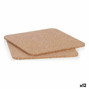 Bordsk�ner-s�t Kinvara KT166139S Natur Kork 18 x 0,5 x 18 cm D�kkeserviet (12 enheder)