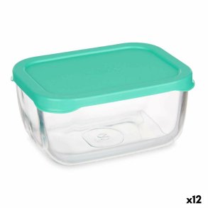 Madkasse Pasabahce SNOW BOX Grn Gennemsigtig Glas Polyetylen 420 ml 12,5 x 6 x 9,5 cm (12 enheder)