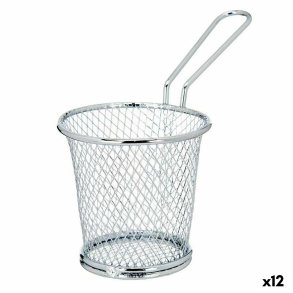 Kurv til pr�sentation af aperitiffer Kinvara W8088S S�lvfarvet Metal 15,5 x 12 x 8 cm (12 enheder)