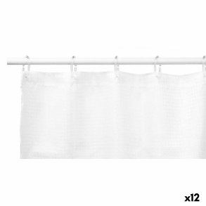Brusebadsforhng Berilo SC-POLY-UD1-WHITE Hvid Polyester 180 x 180 cm Points (12 enheder)