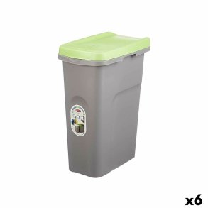 Papirkurv Stefanplast Grn Gr Plastik 25 L (6 enheder)