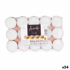Lysst Acorde 62368-GOLD Tea Lights Hvid Gylden (24 enheder)