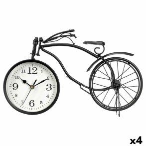 Namizna ura Cykel Sort Metal 36 x 22 x 7 cm (4 enheder)