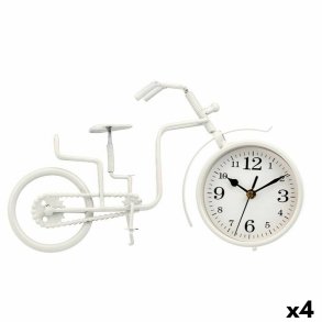 Namizna ura Cykel Hvid Metal 33 x 21 x 4 cm (4 enheder)